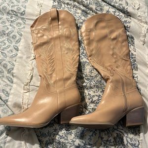 On My Mind Nude Western Boots